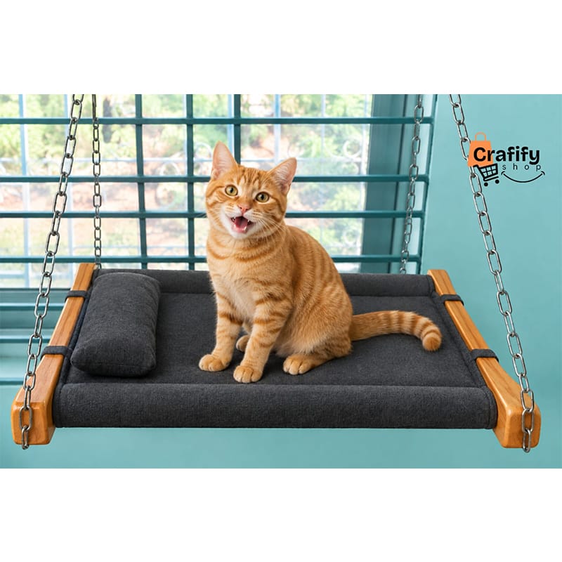Picture of Wooden Cat Hammock Bed