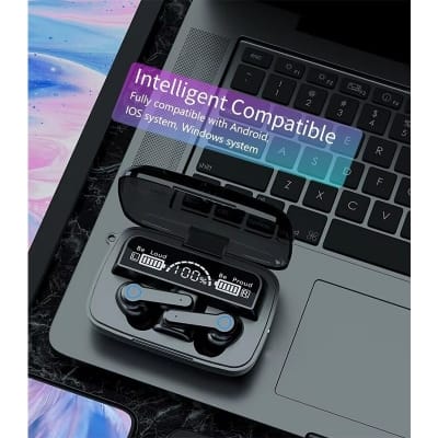 Picture of "M19 TWS Bluetooth Earbuds M19 TWS Bluetooth Earbuds Touch Control Wireless Bluetooth 5.1 Headphones With Microphone Waterproof Earbuds Headsets"