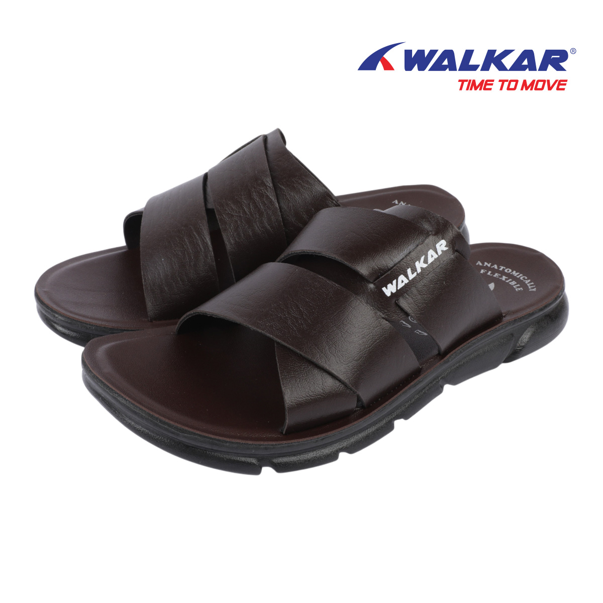 Picture of Mens PU Sandal  Raj Brown 38