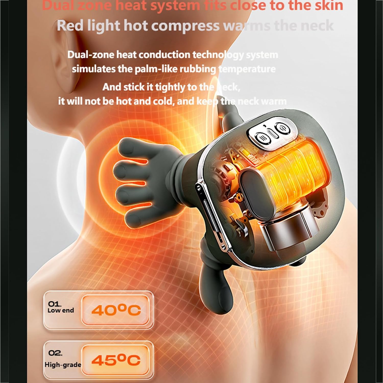Picture of Master Hand Neck and Shoulder Massager with Heat | রিচার্জেবল ঘাড় ও কাঁধের ইলেকট্রিক ম্যাসাজার