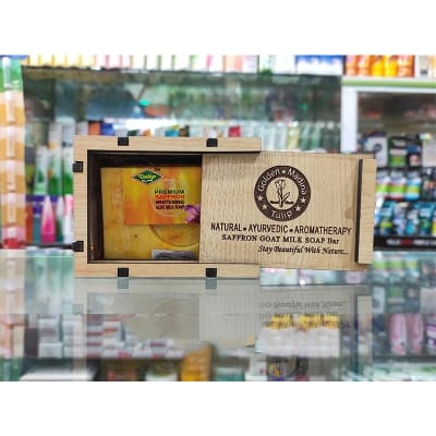 Picture of Premium Saffron Goat Milk Soap 100g Pure Natural Exotic Aromatherapy Bath And Body Care Product