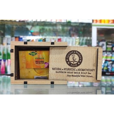 Picture of Hand Made Saffron Goat Milk Bar Soap 1 pcs-100g