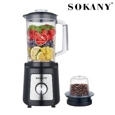 Picture of SK-03067 SOKANY Multi-Purpose Blender 1000W 2 in 1 Professional Multi-Function 2L Large Capacity Mixer Blender Can Crush Ice Juice 2-in-1 Professional Juicer Coffee Cup-Grey