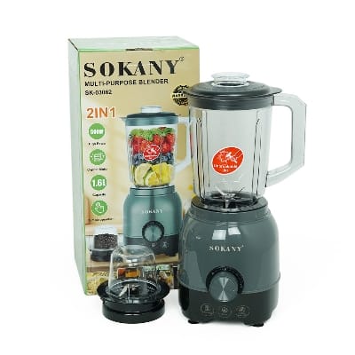 Picture of SK-03062 Sokany Multi-Purpose Blender 500W 2 in 1 Kitchen Juicer Household Electric Blenders Mixer Smoothie 6 Blades Electric Fruit Juicer
