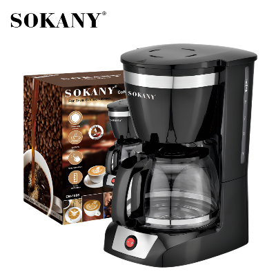 Picture of Sokany CM-108S Coffee Maker With Auto Pause And Glass Carafe 12-Cups Coffee Maker-Black