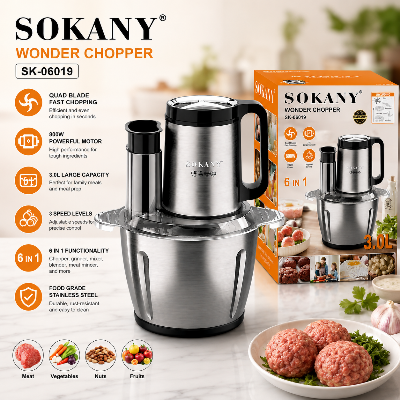 Picture of Sokany 6 in 1 Wonder Chopper SK-06019-Silver