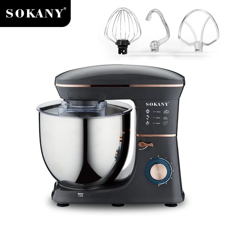 Picture of SK-05001 SOKANY Stand Mixer With 6 Speeds Large 11 Liter Capacity And Pulse Function Household Bakery Electric Small Kitchen Appliances Cake Baking Mixer Machine Stand Mixer for Dough Food Mixer-Black