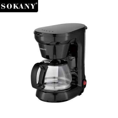 Picture of CM-102 SOKANY Electric Mini Coffee Machine Polypropylene Housing Household Fully Semi-Automatic With Heat Preservation Temperature-Black