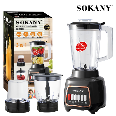 Picture of SK-03008 SOKANY 3 in 1 Blender Grinder Chopper
