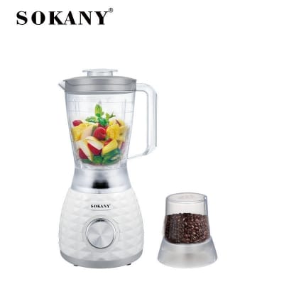 Picture of SK-03064 Sokany Electric Juicer & Coffee Bean Grinder 2-in-1 Blender with 1.5 Liter Capacity Food Processor 500W Power Four Cutter Heads