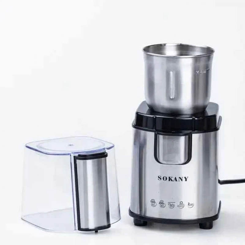 Picture of SK-3020S Sokany Electric Coffee Grinding Machine Washable Grinder Stainless Steel Dry Grinder 200W-Silver