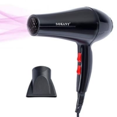 Picture of Sokany SK-2200 Professional Hair Dryer 2200 Watts High Quality Including Air Concentrator Attachment-Black