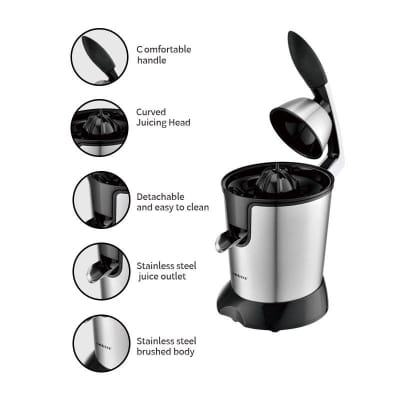 Picture of Sokany JE-651E Kitchen Appliance Stainless Steel Commercial Automatic Electric Powerful Orange Citrus Juicer Machine-Silver