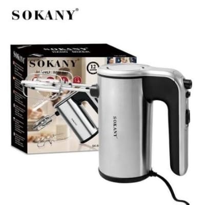 Picture of Sokany SK-6637 Electric Powerful Hand Mixer Kitchen Egg Beater Food Mixer 5 Speed Egg Mixer-Silver