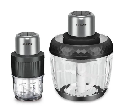 Picture of SOKANY SK-YM-7032 Electric Chopper Blender with 800W Motor and Two Jars 3 Liters and 0.5 Liters Capacity