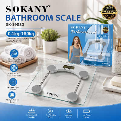Picture of Sokany SK-19030 Anti-fall Weight Scale Home Gym Hospital Wellness 180kg Capacity High-quality LED Thickened Weight Scale