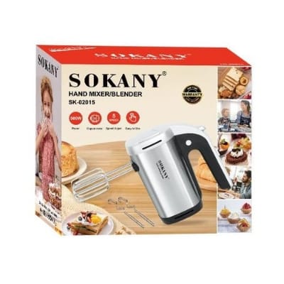 Picture of Sokany SK-02015 500W High Performance 5-Speed Easy To Use Hand Mixer-Silver