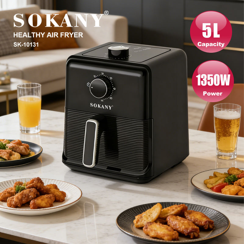 Picture of SOKANY SK-10131 New 5L Electric Air Deep Fryer Without Oil Best New Kitchen Appliance for Household Use-Black