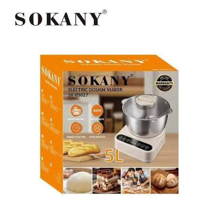 Picture of SOKANY SK-05017 Electric Dough Maker Mixer 5 Liter 600 Watts-Cream