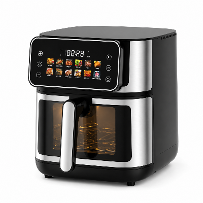 Picture of Sokany SK-10118 Digital 8 Liters Air Fryer 2000 Watts with Top and Bottom Heating Colorful Display Panel-Black