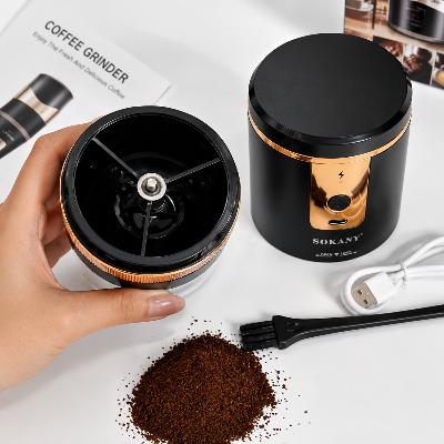 Picture of Sokany SK-04026 Black USB Coffee Bean Grinder with 250ml Capacity