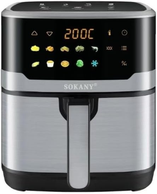 Picture of Sokany SK-10085 2200W Dual Heating Top And Bottom Digital Air Fryer 7.5 Liter Capacity-Silver
