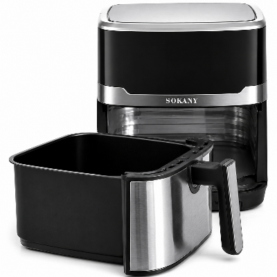 Picture of Sokany SK-10085 2200W Dual Heating Top And Bottom Digital Air Fryer 7.5 Liter Capacity-Silver