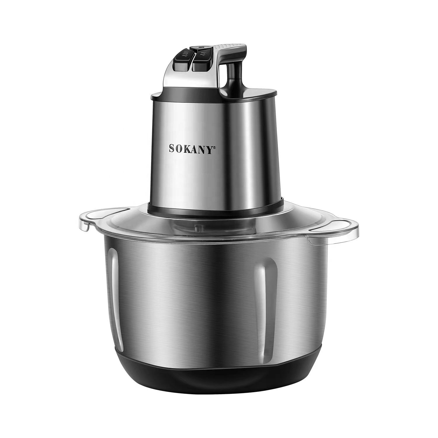 Picture of SOKANY SK-06014 Stainless Steel 5 Liter Large Capacity Wonder Chopper Storage Meat Blender Household Electric Wonder Chopper-Silver