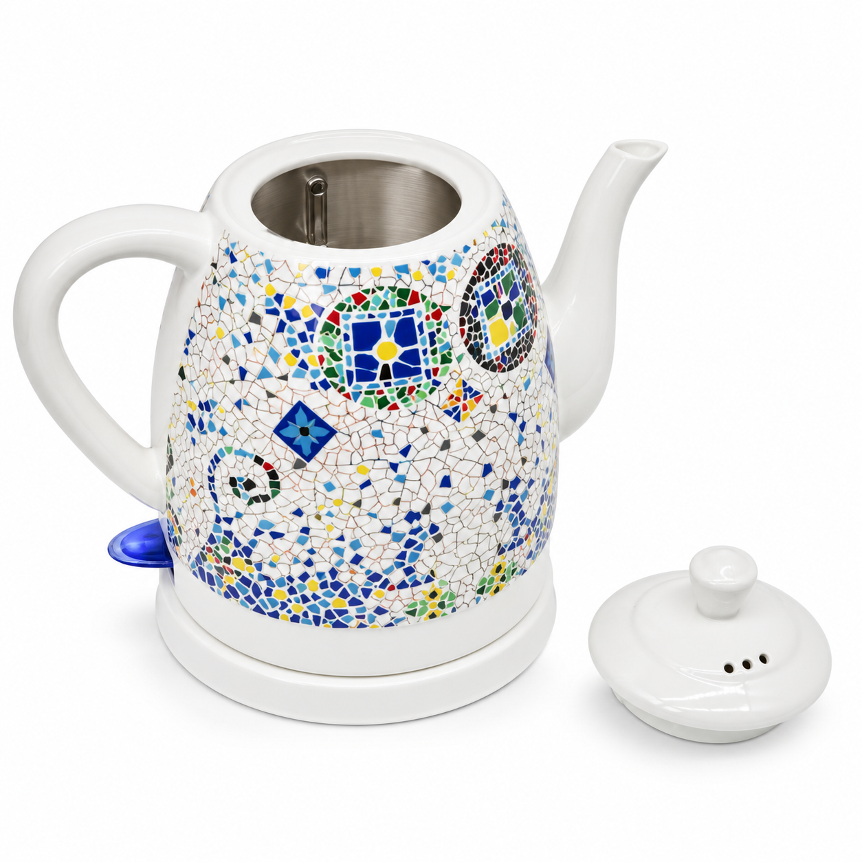 Picture of SOKANY SK-09008 Porcelain Ceramic Body Aesthetic Design Electric Kettle with 1.5 Liter Capacity and Cordless Design-White