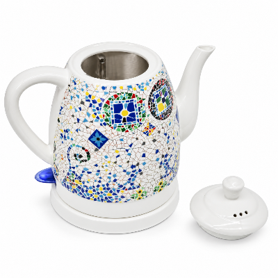 Picture of SOKANY SK-09008 Porcelain Ceramic Body Aesthetic Design Electric Kettle with 1.5 Liter Capacity and Cordless Design-White