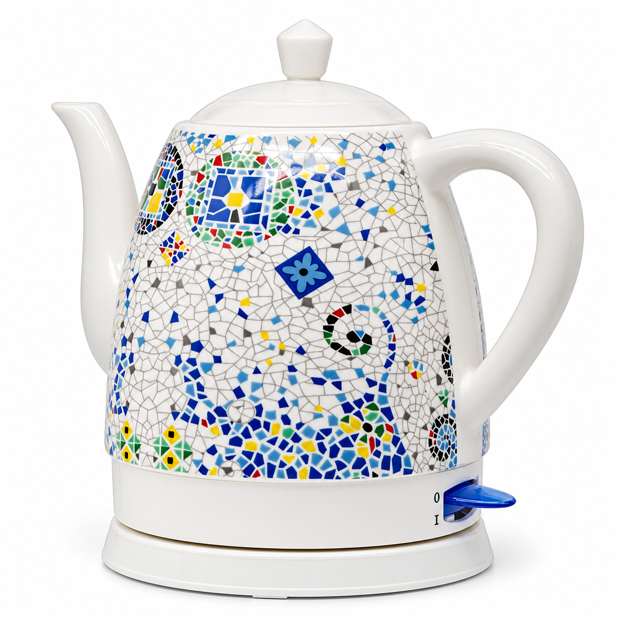Picture of SOKANY SK-09008 Porcelain Ceramic Body Aesthetic Design Electric Kettle with 1.5 Liter Capacity and Cordless Design-White