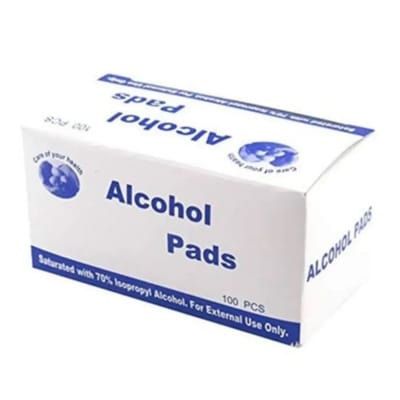 Picture of Alcohol Pad / Disinfectant Wipes / Swabs / Prep Pads - 100 Pcs Box