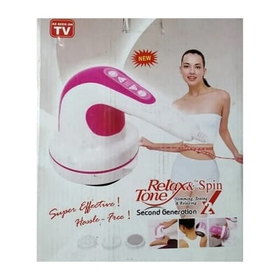 Picture of Relax Spin Tone body massager machine Slimming Lose Weight Burn Fat Full Body Massager With 5 Headers/body massager