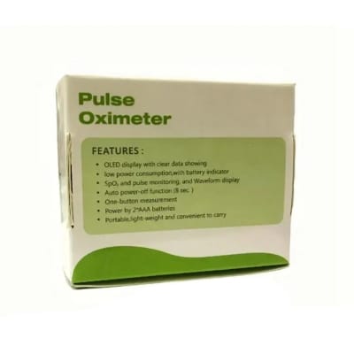 Picture of AFK Portable Digital Fingertip Pulse Oxi Meter SpO2 PR Monitor Large Display Screen for Travel Outdoor