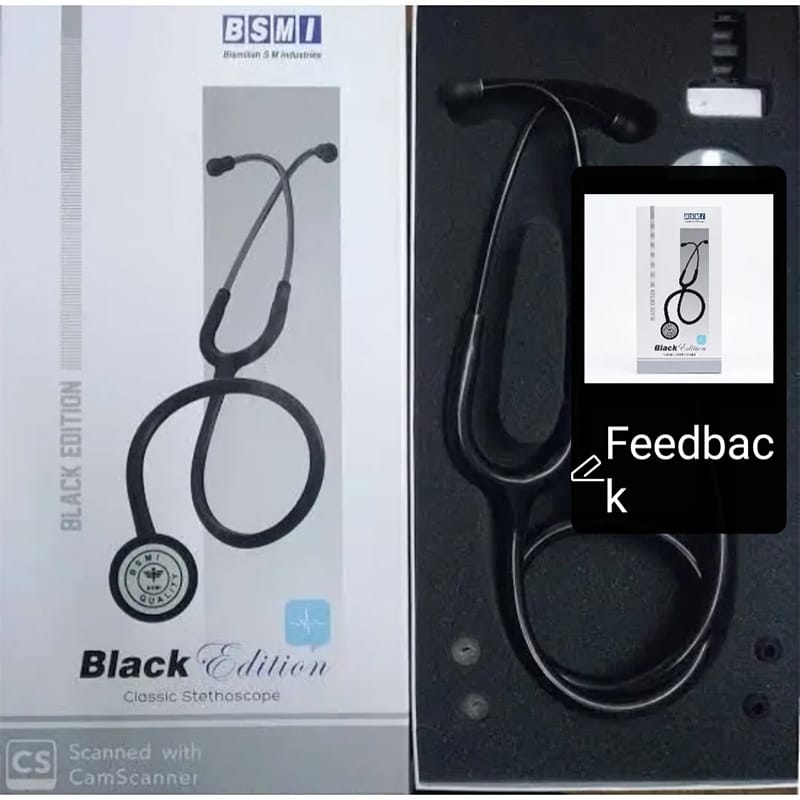 Picture of Classic Stethoscope -BSMI Professional Doctor -BLACK EDITION
