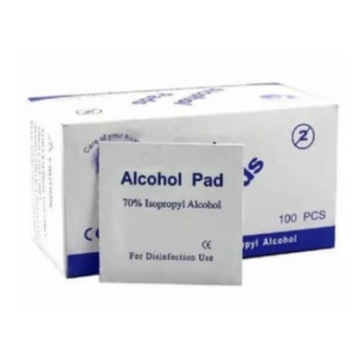 Picture of Alcohol Pad / Disinfectant Wipes / Swabs / Prep Pads - 100 Pcs Box