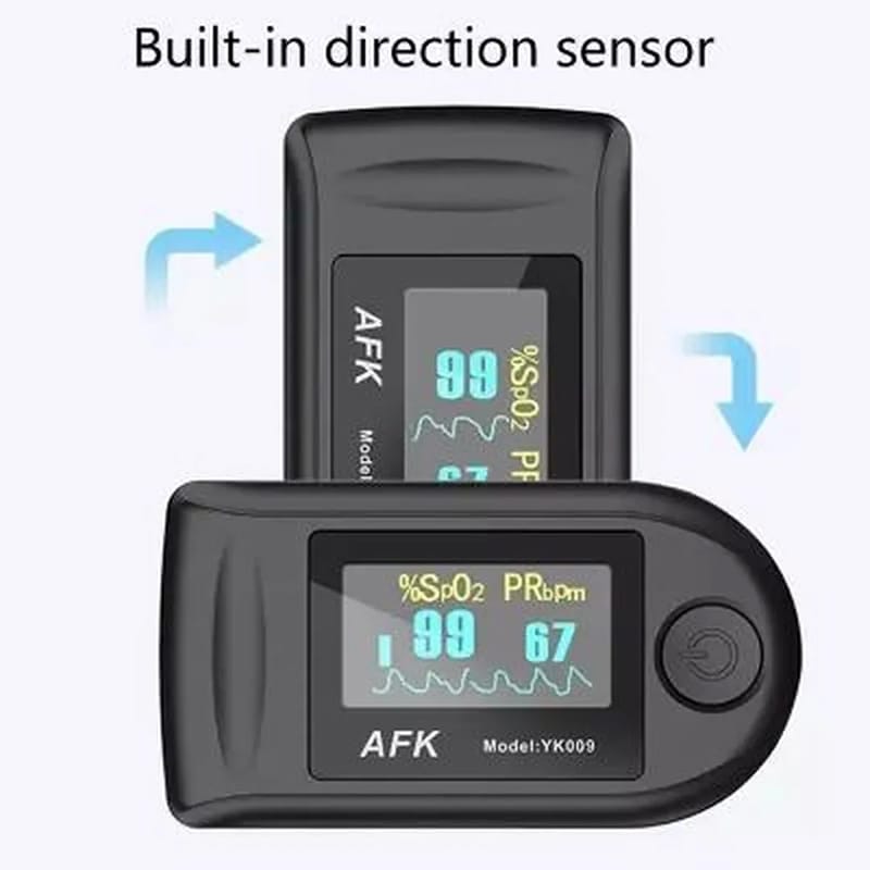 Picture of AFK Portable Digital Fingertip Pulse Oxi Meter SpO2 PR Monitor Large Display Screen for Travel Outdoor