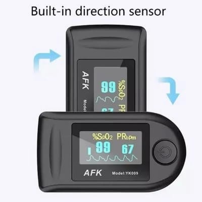 Picture of AFK Portable Digital Fingertip Pulse Oxi Meter SpO2 PR Monitor Large Display Screen for Travel Outdoor