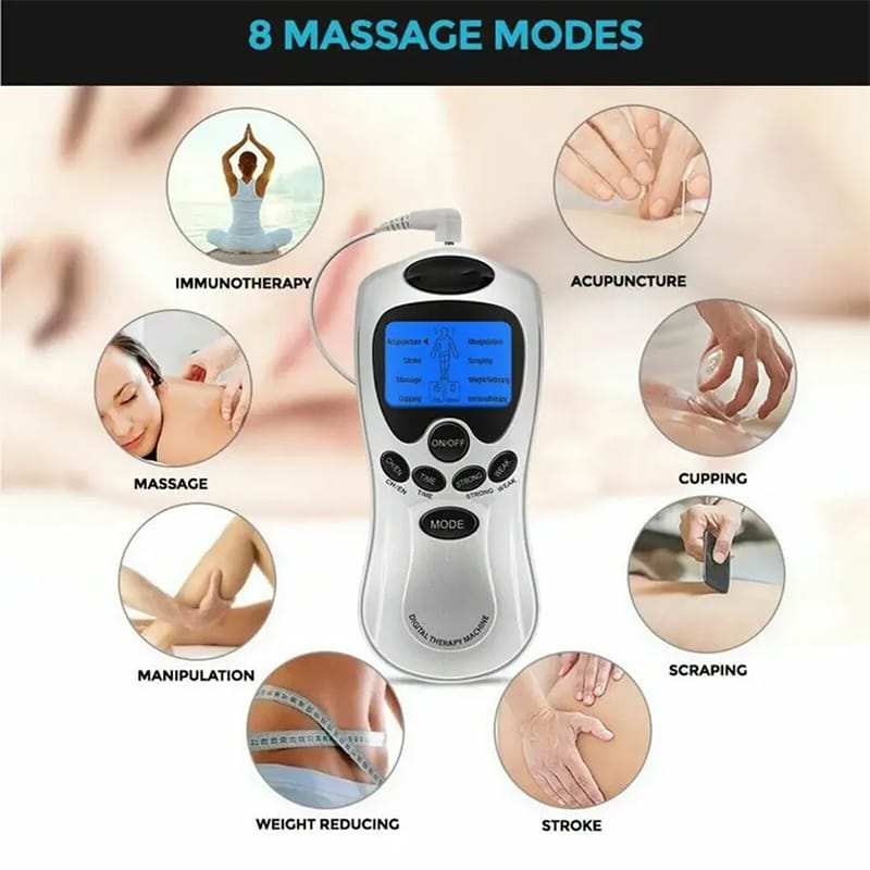 Picture of Models Electric Herald Tens Muscle Stimulatar Ems Acupuncture Body Massage Digital Therapy Machine Electrostimulator