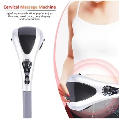 Picture of Electric Neck Hammer Dual-head Vertebra Roller Back Hot Compress Massage Stick Portable Shoulder Cervical Spine Massager
