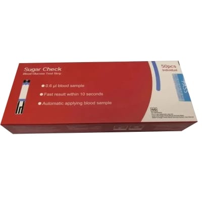Picture of Sugar Check Blood Glucose Test Strips 50pcs individual Diabetics Test strips
