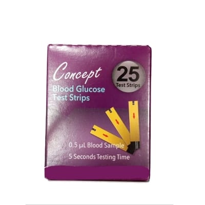 Picture of Concept Blood Glucose Test Strips (25 Pieces Pack)