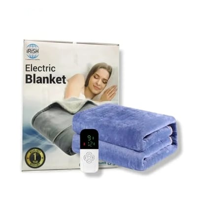 Picture of Electric Bed Warmer - Electric Under Blanket - Single Bed Size (60inch x 32 inch) with 3 Heat Settings & Dual Safety Feature with Over Heat Protection - Color: Light Ash