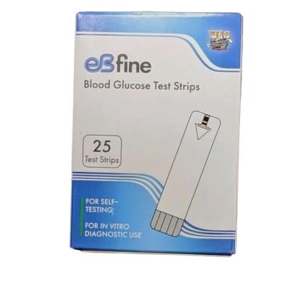 Picture of eBfine Blood Glucose Test Strips – Precise & Reliable Monitoring (25 Pieces)