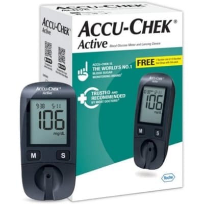 Picture of Accu Chek Active Glucose Monitor with Free 10 Strips Glucose meter