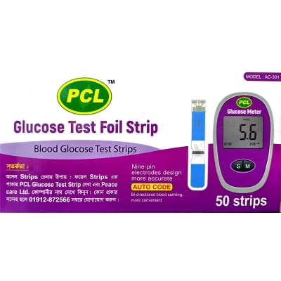 Picture of pcl blood glucose test strips foyel pk 50pes