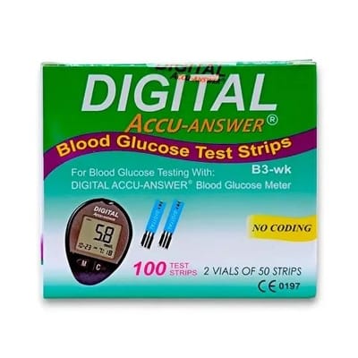 Picture of Digital Accu Answer Blood Glucose test Strips 50pcs Diabetics test strips