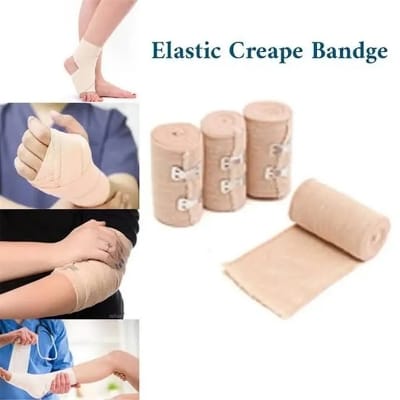 Picture of First Aid Elastic Crepe Bandage (Spots Injury / Neo Bandage)- 6 inch x 6.5 Yds/Bandage/crepe bandage/Pain relief