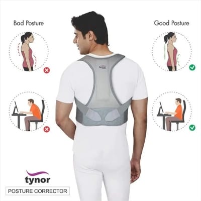 Picture of Tynor Posture Corrector For Women & Man I Adjustable Back Straightener For Upper Back Pain-S