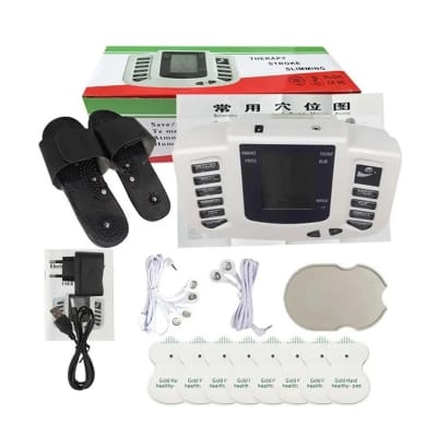 Picture of Body Slimming Massager Tens Massager Digital Therapy Massageador Tens Machine Electrode Pads+Russian/English+Slippers